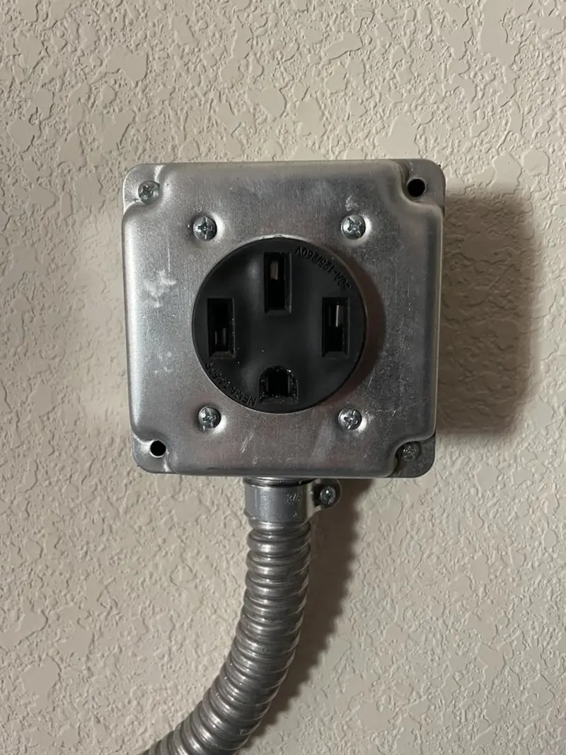 NEMA 14-50 outlet installed for Electrical Panel Upgrade in Lamesa